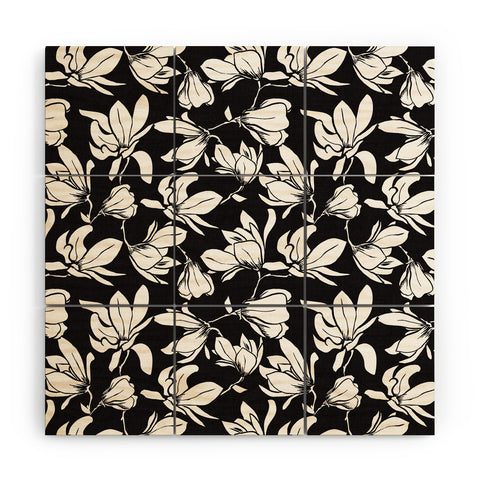 Heather Dutton Magnolia Garden Black Wood Wall Mural