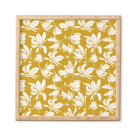 Heather Dutton Magnolia Garden Goldenrod Framed Wall Art
