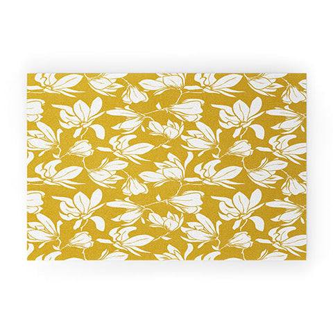 Heather Dutton Magnolia Garden Goldenrod Welcome Mat