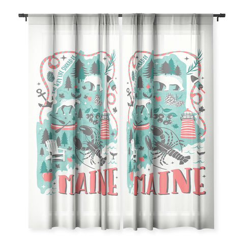 Heather Dutton Maine Map Sheer Non Repeat