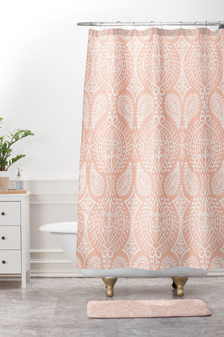 Heather Dutton Marrakech Blush Shower Curtain And Mat