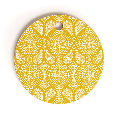 Heather Dutton Marrakech Goldenrod Cutting Board Round