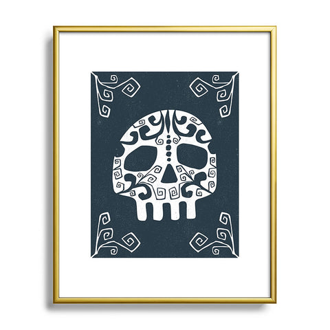 Heather Dutton Mascara de muerte Metal Framed Art Print
