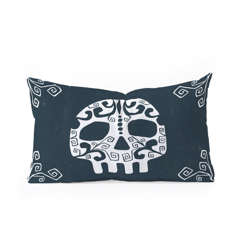 Heather Dutton Mascara de muerte Oblong Throw Pillow
