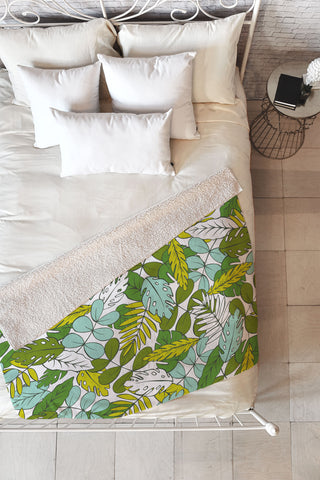 Heather Dutton Modern Tropics Fleece Throw Blanket