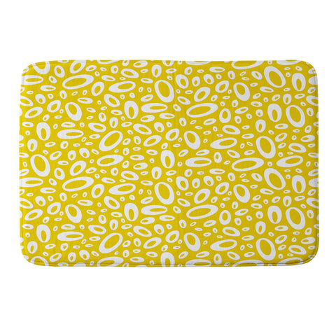 Heather Dutton Molecular Yellow Memory Foam Bath Mat