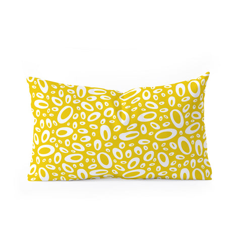 Heather Dutton Molecular Yellow Oblong Throw Pillow