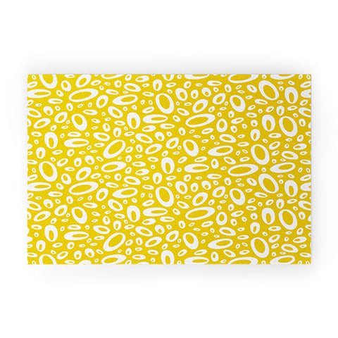 Heather Dutton Molecular Yellow Welcome Mat