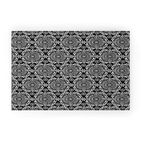 Heather Dutton Mystral Black and White Welcome Mat