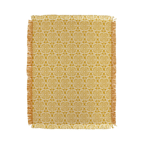 Heather Dutton Mystral Yellow Throw Blanket