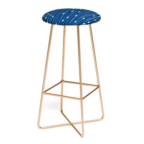 Heather Dutton Navy Entangled Bar Stool