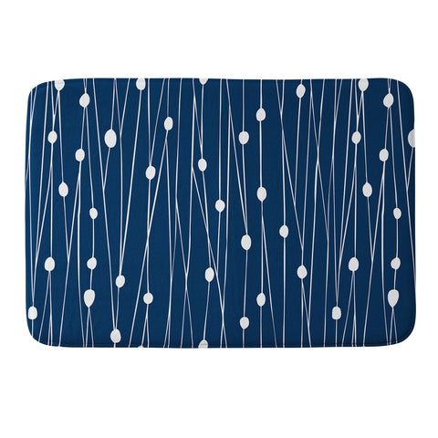 Heather Dutton Navy Entangled Memory Foam Bath Mat