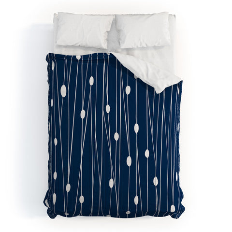 Heather Dutton Navy Entangled Comforter