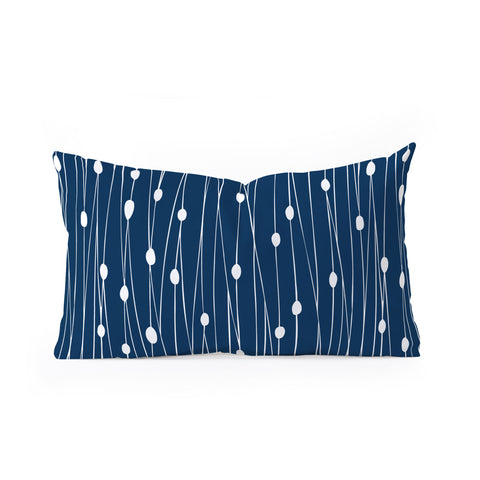 Heather Dutton Navy Entangled Oblong Throw Pillow