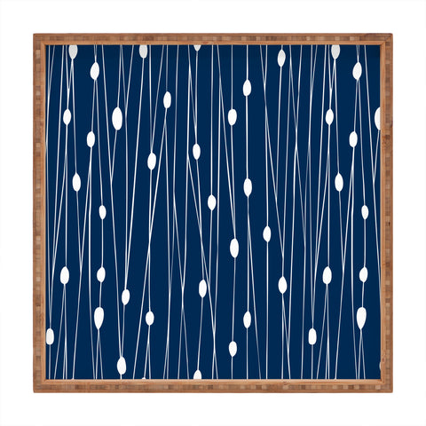 Heather Dutton Navy Entangled Square Tray