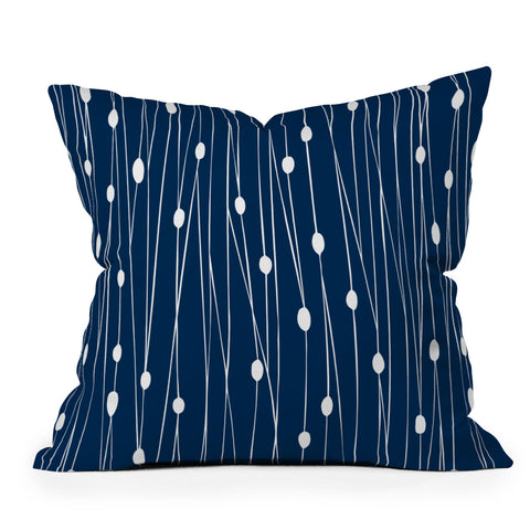 Heather Dutton Navy Entangled Throw Pillow