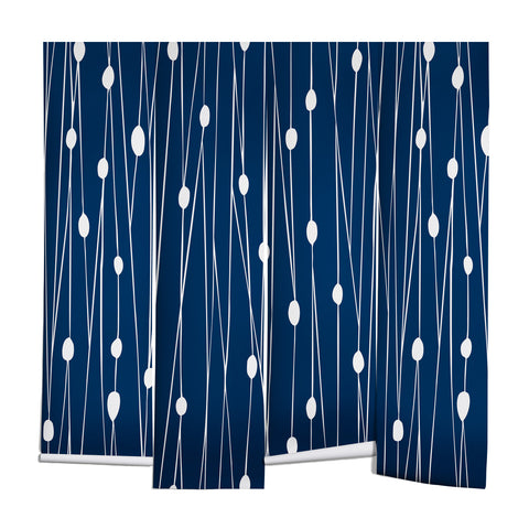 Heather Dutton Navy Entangled Wall Mural