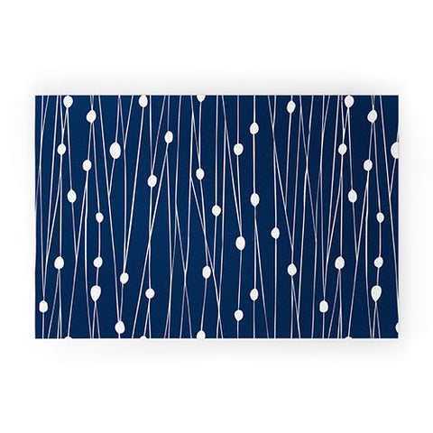 Heather Dutton Navy Entangled Welcome Mat