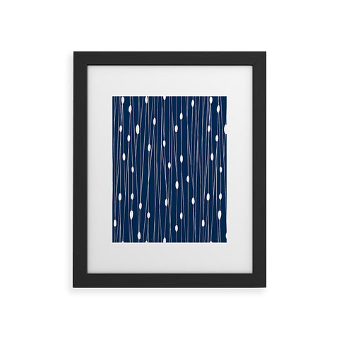 Heather Dutton Navy Entangled Framed Art Print