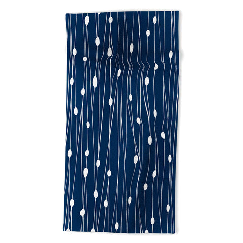 Heather Dutton Navy Entangled Beach Towel