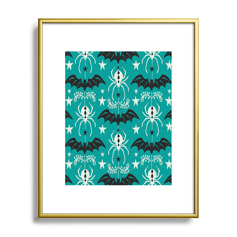 Heather Dutton Night Creatures Teal Metal Framed Art Print