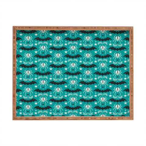 Heather Dutton Night Creatures Teal Rectangular Tray