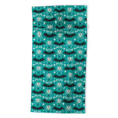 Heather Dutton Night Creatures Teal Beach Towel