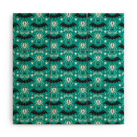 Heather Dutton Night Creatures Teal Wood Wall Mural