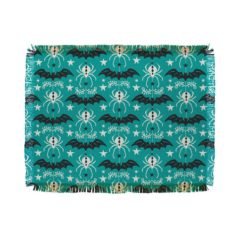 Heather Dutton Night Creatures Teal Throw Blanket