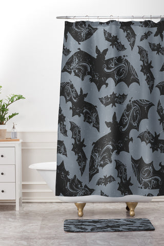 Heather Dutton Night Flight Shower Curtain And Mat