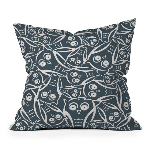 Heather Dutton Night Owl Throw Pillow