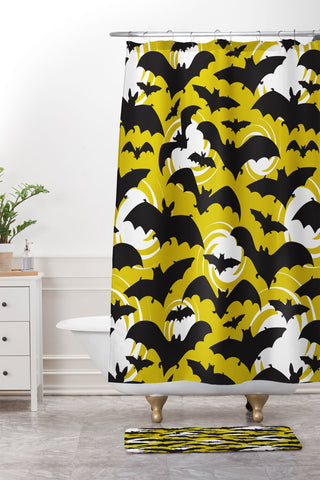 Heather Dutton Night Watch Glow Shower Curtain And Mat