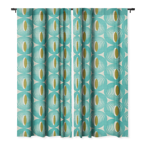 Heather Dutton Oculus Aqua Blackout Window Curtain