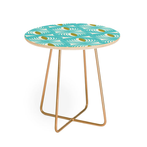 Heather Dutton Oculus Aqua Round Side Table