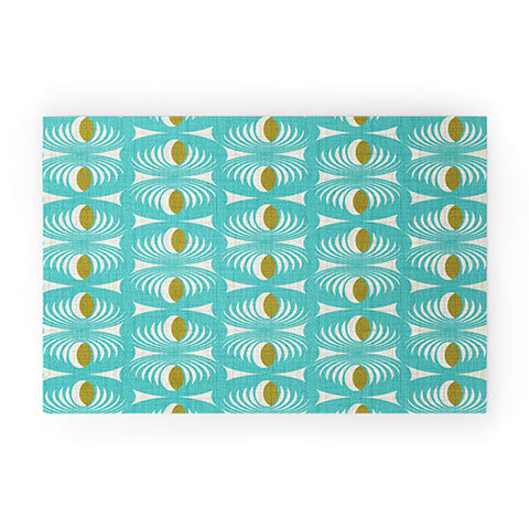 Heather Dutton Oculus Aqua Welcome Mat