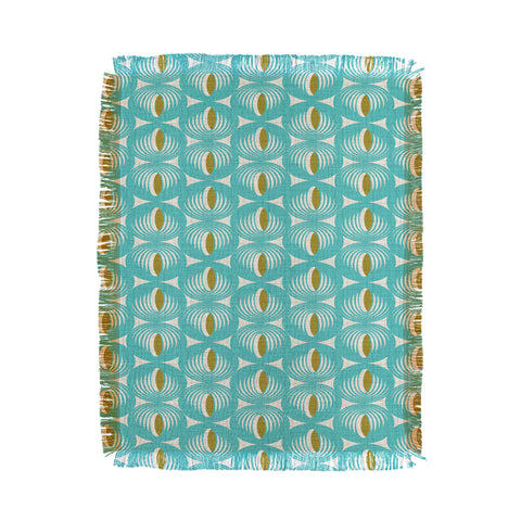 Heather Dutton Oculus Aqua Throw Blanket