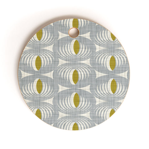 Heather Dutton Oculus Grey Cutting Board Round
