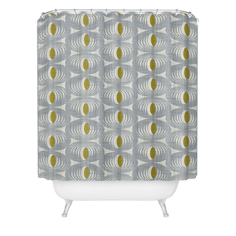 Heather Dutton Oculus Grey Shower Curtain