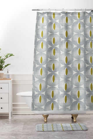 Heather Dutton Oculus Grey Shower Curtain And Mat