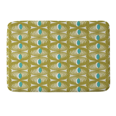 Heather Dutton Oculus Olive Green Memory Foam Bath Mat