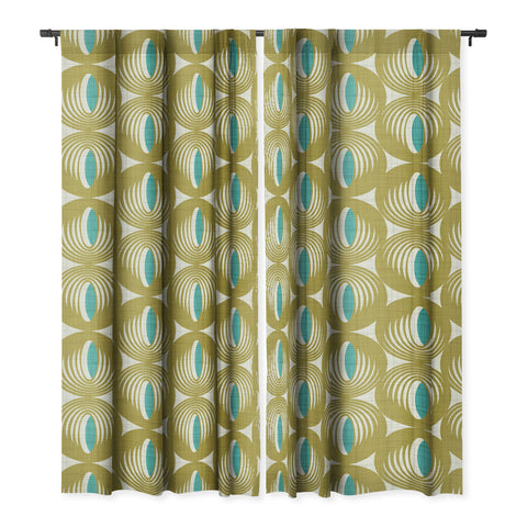 Heather Dutton Oculus Olive Green Blackout Window Curtain
