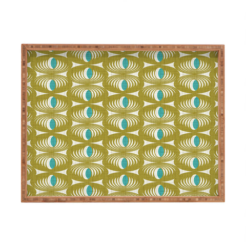 Heather Dutton Oculus Olive Green Rectangular Tray