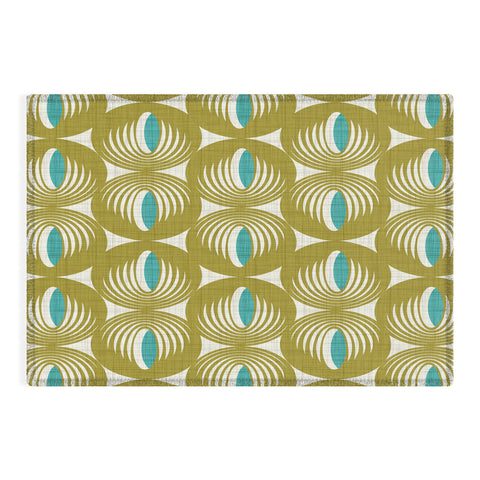 Heather Dutton Oculus Olive Green Outdoor Rug
