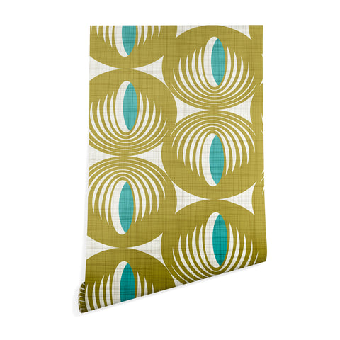 Heather Dutton Oculus Olive Green Wallpaper