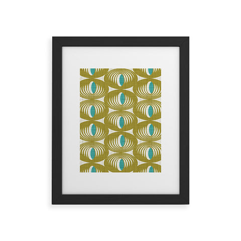 Heather Dutton Oculus Olive Green Framed Art Print