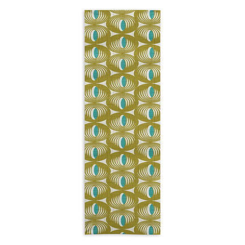 Heather Dutton Oculus Olive Green Yoga Towel