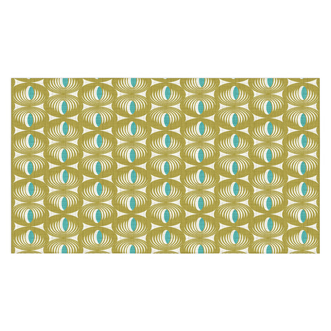 Heather Dutton Oculus Olive Green Tablecloth