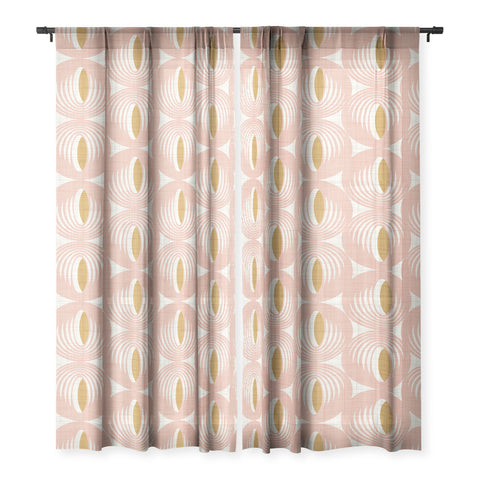 Heather Dutton Oculus Pink Sheer Window Curtain