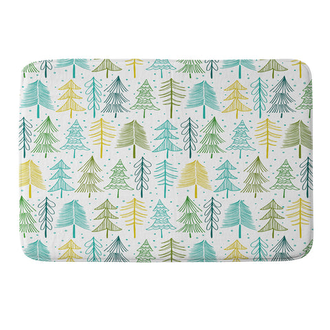 Heather Dutton Oh Christmas Tree Frost Memory Foam Bath Mat