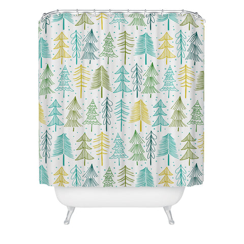 Heather Dutton Oh Christmas Tree Frost Shower Curtain